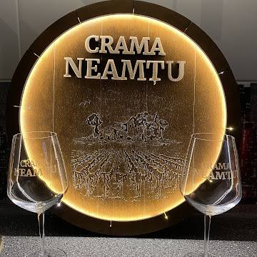 Crama Neamțu neon sign with wine glasses